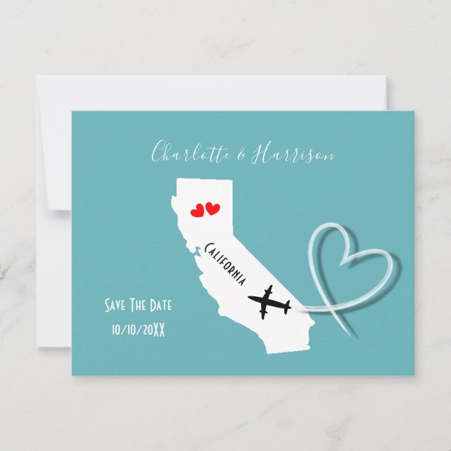 Save The Date Destination de mariage Californie (Devant)