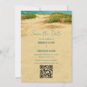 Save The Date Destination de mariage de plage côtière à l'aquare