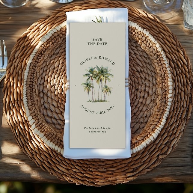 Save The Date Destination de mariage élégante sur le thème des p (Créateur téléchargé)