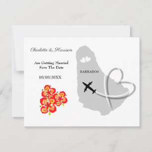 Save The Date Destination Mariage Barbade Enregistrer la date