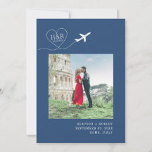 Destination Mariage bleu avion Monogramme photo