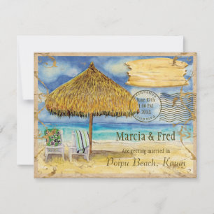 Save The Date Destination Paradis, Plage Tropicale Enregistrez l