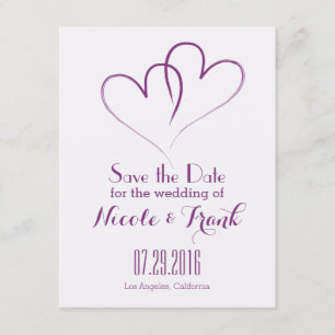Save The Date Deux coeurs entrelacés font gagner la date -