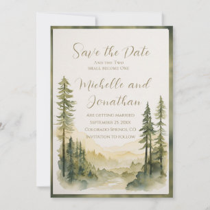 Save The Date Deux Deviendront Un Pin Arbres Mariage Chrétien