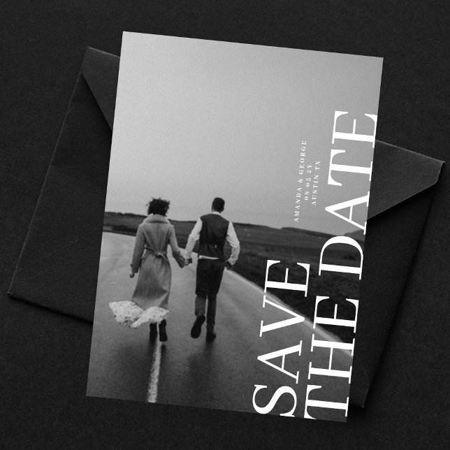 Save The Date Deux Mariage photo classique (Créateur téléchargé)