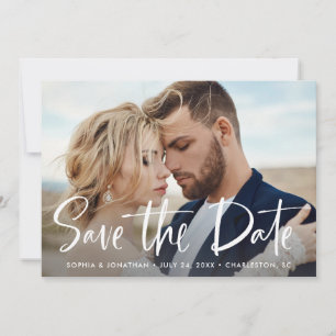 Save The Date Deux photos avec un script moderne