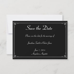Save The Date Deux Tuxedos Red Rose Gay Wedding Enregistrer la d