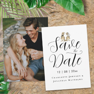 Save The Date Dinosaur mariée et Mariage de chambre