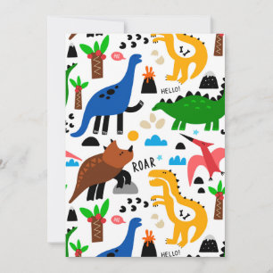 Save The Date Dinosaures motif transparent