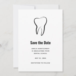 Save The Date Diplôme en graphisme Médicale pour dents dentaires