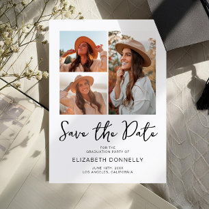 Save The Date Diplômé moderne 3 photos
