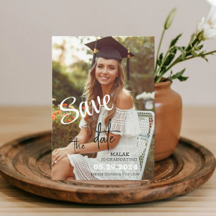 Save The Date Diplôme photo Boho moderne