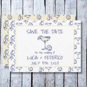 Save The Date Dolce Vita Limoncello Beurre jaune Enregistrer la