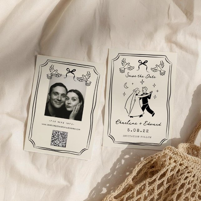 Save The Date Doodle à main fantaisie (Créateur téléchargé)