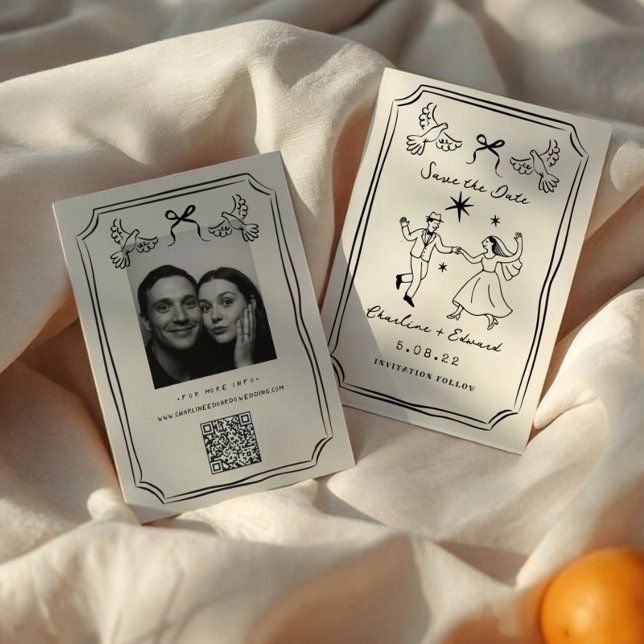 Save The Date Doodle à main fantaisie (Créateur téléchargé)