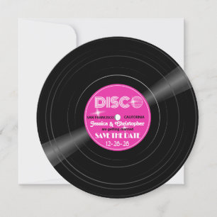 Save The Date Dossier de vinyle de balle DISCO - Super violet