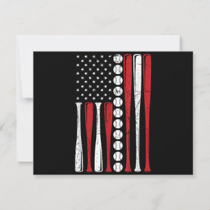 Save The Date Drapeau américain de baseball Vintage 4 juillet