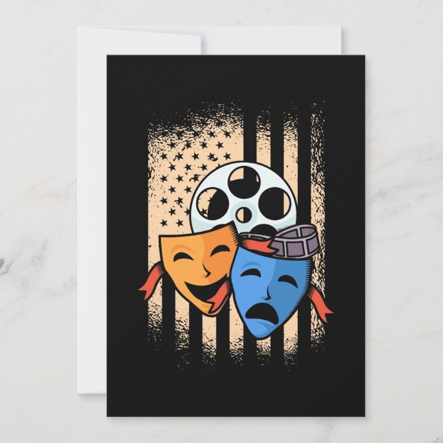 Save The Date Drapeau américain de l'acteur de théâtre (Devant)