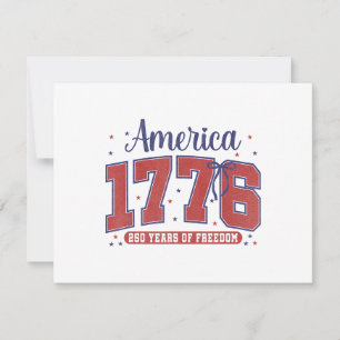 Save The Date Drapeau américain du 4 juillet vintage 250 ans 177