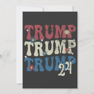 Save The Date Drapeau américain patriotique Trump 2024 4 juillet