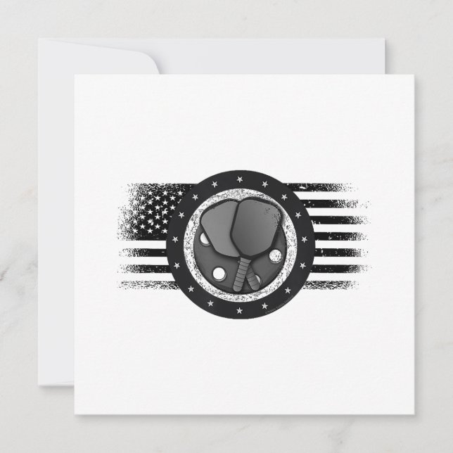 Save The Date Drapeau Grunge USA Sport Pickleball Cool - Pickleb (Devant)