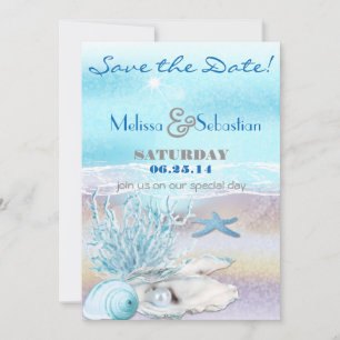 Save The Date Dream Shore Beach Dk Mariage TurquoiseEnregistrer