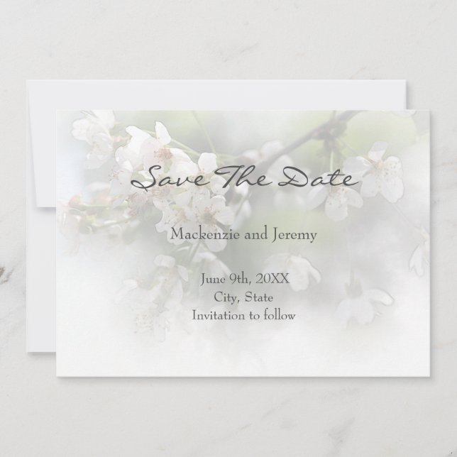 Save The Date Dreamy Blossoms 2 Enregistrer La Date (Devant)