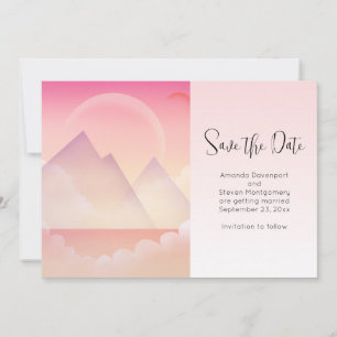 Save The Date Dreamy Pastel Mariage paysager
