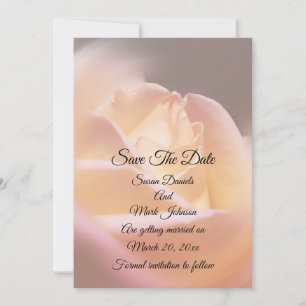 Save The Date Dreamy Yellow Rose Mariage