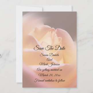 Save The Date Dreamy Yellow Rose Mariage
