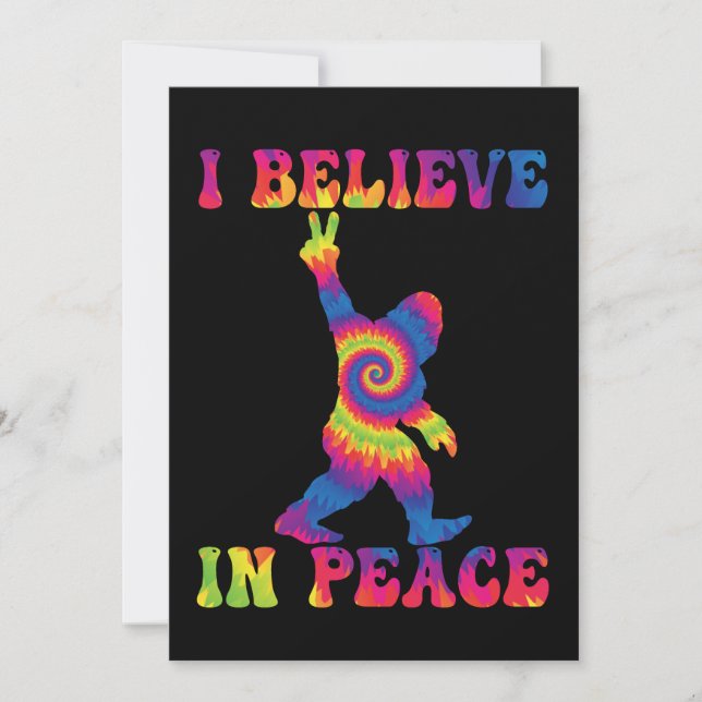 Save The Date Drôle Bigfoot Je Crois En La Paix (Devant)