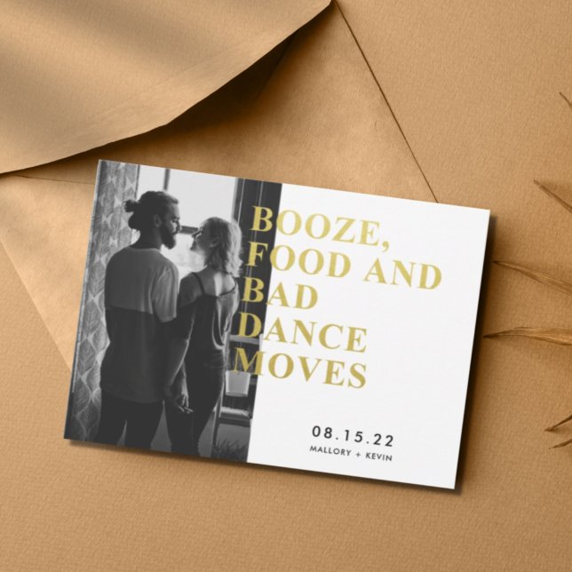 Save The Date Drôle Booze nourriture Mauvaise danse déménage Enr (Créateur téléchargé)