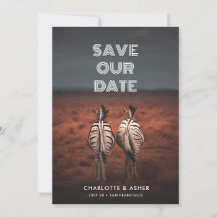 Save The Date Drôle Enregistrer La Date Animal Couple Thème
