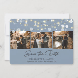 Save The Date Dusty Blue Mariage 4 Photo Enregistrer la date