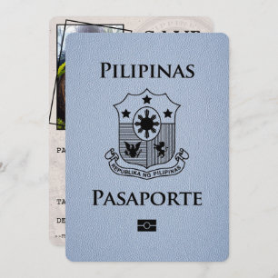 Save The Date Dusty Blue Philippines Passeport Enregistrer La Da