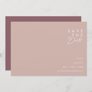 Save The Date Dusty Boho Rose & Purple Horizontal Enregistrer