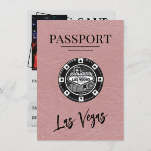 Save The Date Dusty Rose Las Vegas Passeport Enregistrer La Date
