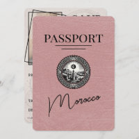 Dusty Rose Maroc Passeport Enregistrer La Date
