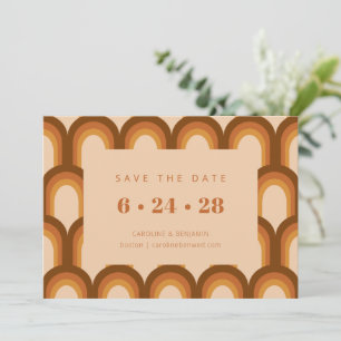 Save The Date Eart Retro les années 70 Mariage de automne Super 