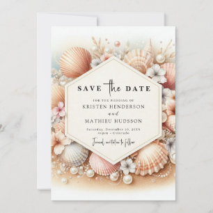 Save The Date Earthy Whimsical Beach Wedding