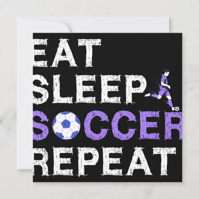 Save The Date Eat Sleep Soccer Repeat Shirt Cool Sport Player (Devant)