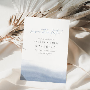 Save The Date Ebb Tide Elégante Aquarelle Côtière Simple