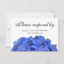 Eclairage fleuri bleu élégant hydrangées RSVP