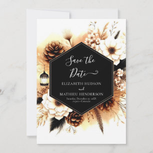 Save The Date Éclairage modifiable Mariage rustique