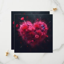 Éclatement du coeur rose