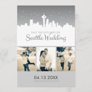 Save The Date Économie-le-date de mariage de Seattle