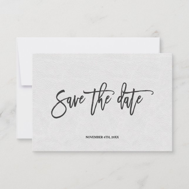 Save The Date Économie Moderne De Date De Mariage De Manuscrit (Devant)