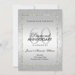 Invitations Faire Part Cartes Anniversaire Noces Diamant 60 Zazzle Fr