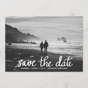 Save The Date Économies chics de mariage la photo manuscrite de