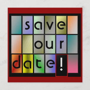 Save The Date économies de bloc de couleur les dates